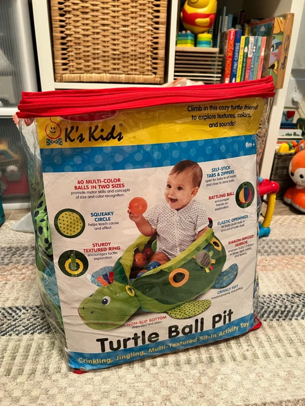 Melissa & Doug Green Turtle Ball Pit with Multi-Color Balls